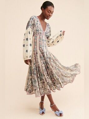 Let Me Be Floral Embroidered Lace Dress